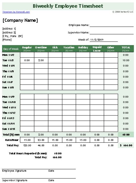 Weekly Payroll Template Collection