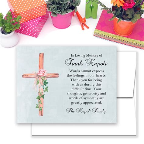 Funeral Thank You Cards Christian Sympathy Acknowledgement Cards And