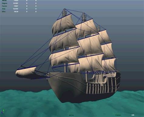 Ncloth Galleon Sails Example Galleon Sailing Example