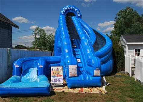 Giant Inflatable Corkscrew Water Slide Double Inflatable Slip And