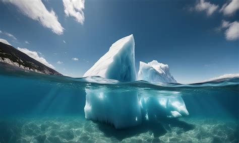 Premium Ai Image Majestic Iceberg Above And Below Waterline