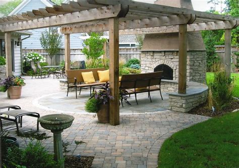 Fireplace With Pergola Outdoor Living Space Living Spaces Cedar