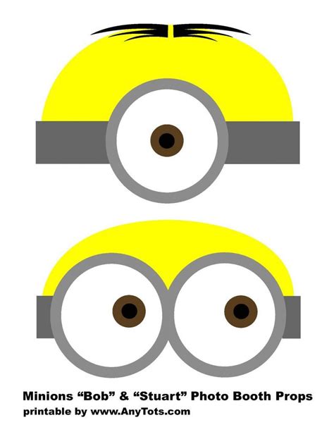 Minions Party Booth Props Free Printables Balloon Tower Minions Eyes