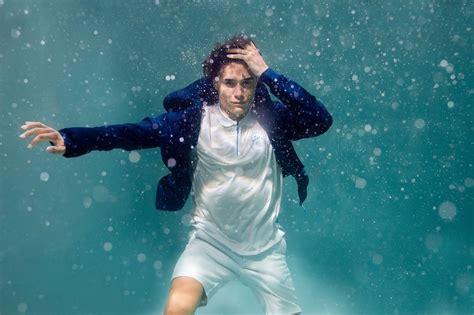 Underwater Men Underwater Barefaced Clothed Model