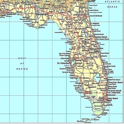 Map Of Florida Cities On Road West Coast Blank Gulf Coastline Lgq Map Of Florida West Coast
