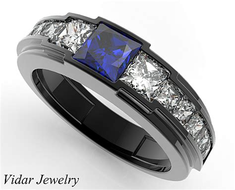 Related:ring for men gold 14k real gold ring for men ring for men silver gold chain for men. Black Gold Blue Sapphire wedding Ring For A Men | Vidar ...