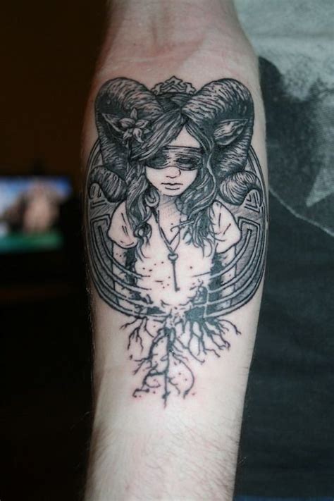 Horrifying Black And White Devil Girl Tattoo On Arm Tattooimagesbiz