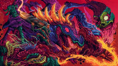 Dragon Painting Psychedelic Trippy Colorful Creature Hd Wallpaper