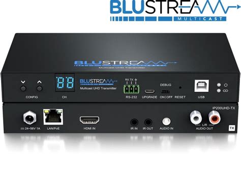 Blustream Ip200uhd Tx Ip Multicast Uhd Video Transmitter Over 1gb