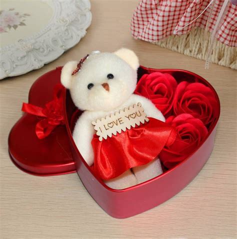 Hesitation will only delay your satisfaction of doing online shopping. Valentine's Day Gift Heart Shape Box with Teddy and Roses ...