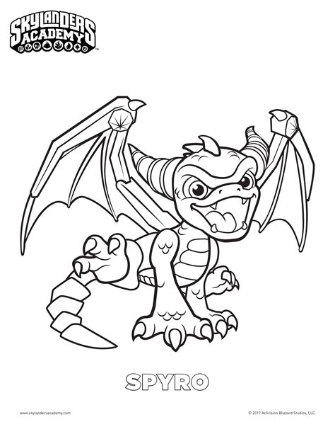 Skylanders giants tech first edition sprocket coloring page. Spyro Coloring Page at GetColorings.com | Free printable ...