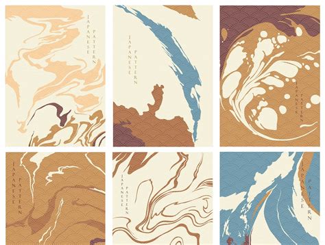 Abstract Background With Japanese Wave Pattern Vector By Marukopum On