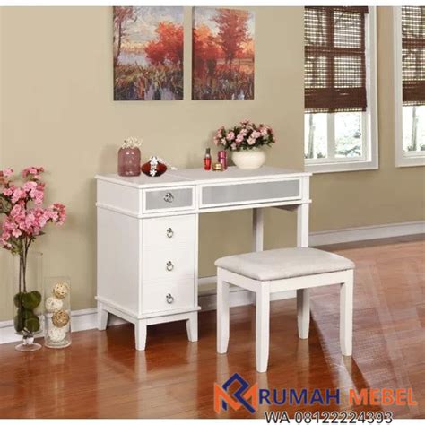 Meja Rias Simple Minimalis Warna Putih Rumah Mebel