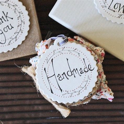 Handmade Round Gift Tag with Scalloped Edges - The Wedding of My Dreams