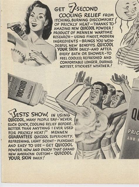 Vintage Sunburn Relief Ad Mennen Quicool Retro Ads Etsy