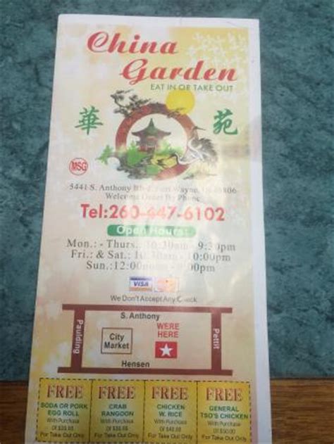 $$$$ price range per person up to $10. Mmmmmm - Picture of China Garden, Fort Wayne - Tripadvisor