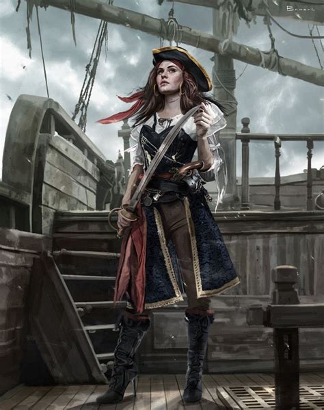 Artstation Pirates Girl By David Benzal Воительницы Пираты арт