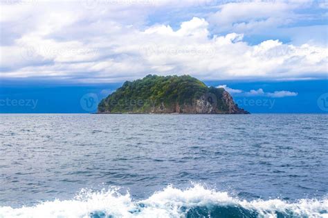 Limestone Rocks Hills Turquoise Blue Water Phang Nga Bay Thailand