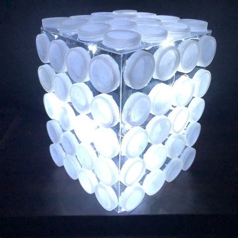 How To Make An Upcycled Plastic Bottle Cap Light In 2020 Plastic