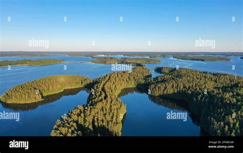 Aerial Summer View Of Famous Punkaharju Ridge In Eastern Finland In