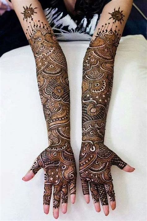 34 Concept Henna Designs For Brides