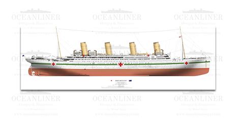 Print Hmhs Britannic Oceanliner Designs Illustration