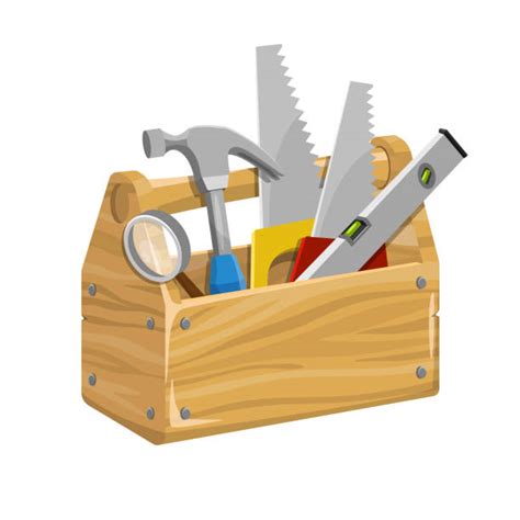 Vintage Wooden Tool Box Illustrations Royalty Free Vector Graphics