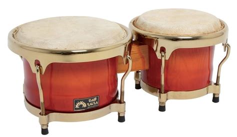 Club Salsa 407 F826120 Bongos Duluxe Red Burst Bongo Drums Hand Drum