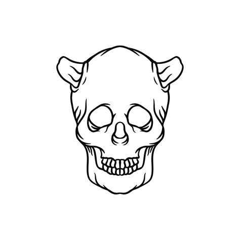 Premium Vector Devil Skull Vector Illustration
