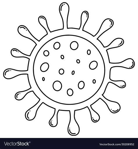 Hand Drawn Coronavirus 2019 Ncov Coronavirus Vector Image