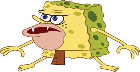 High Res Template Spongegar Primitive Sponge Caveman Spongebob Know Your Meme