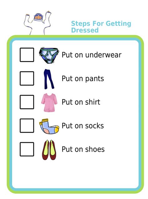 Make Your Own Getting Dressed Checklist Mobile Or Printed Chores For