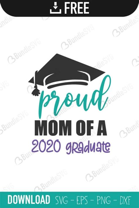 Proud Mom Of 2020 Graduate Svg Cut Files Free Download Bundlesvg