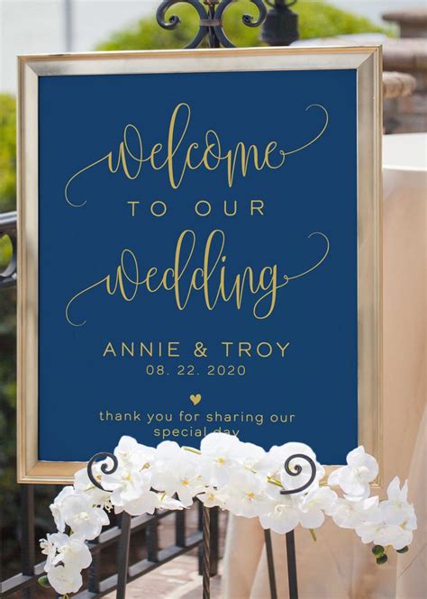7 Sizes Wedding Welcome Sign Template Welcome Sign Printable Etsy