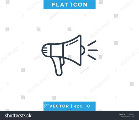 Megaphone Icon Vector Logo Design Template Stock Vector Royalty Free