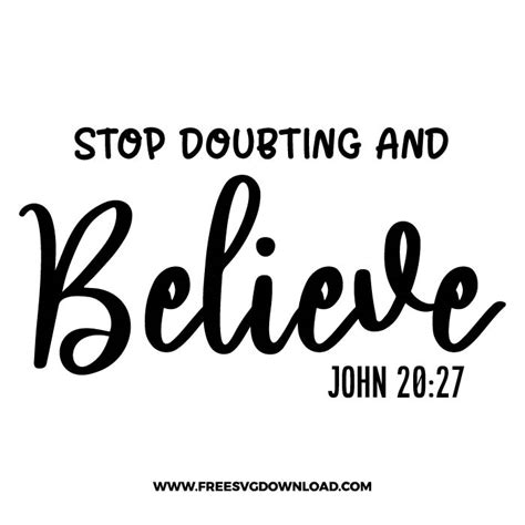 Stop Doubting And Believe Free Svg And Png Christian Cut Files 2