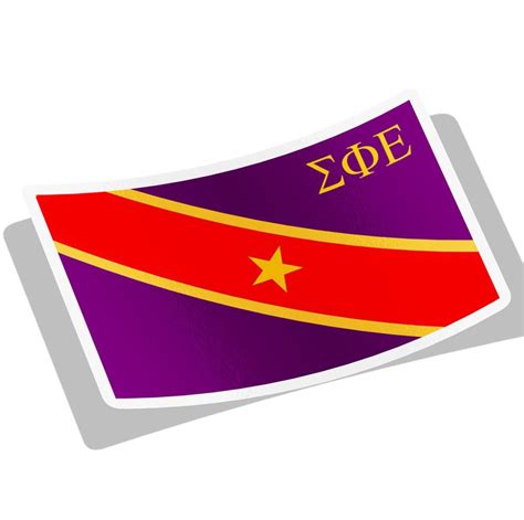 Sigma Phi Epsilon Flag Decal Sticker Sale 695 Greek Gear
