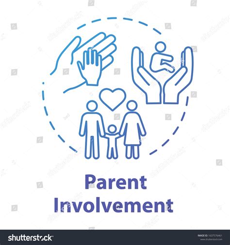 Parent Involvement Concept Icon Positive Environment Stock Vector