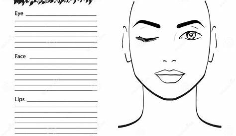 face chart for makeup artist