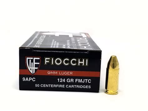Fiocchi 9mm Luger Ammunition Fi9apd 147 Grain Full Metal Jacket Case