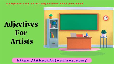 Adjectives For Artist Words For Artist Learn Adjectives