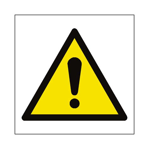 General Hazard Symbol Sign Safety Uk