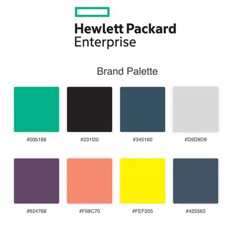 The Brand Palette For Hewlett Packard Enterprise Which Is Available In
