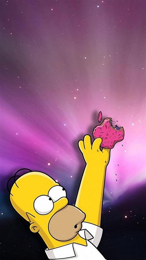Homer Simpson Donut Png Fond Décran Simpsons Iphone 1080x1920