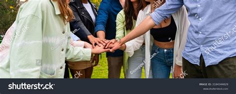 Group Diverse Hands Together Joining Concept Stock Photo 2184344829