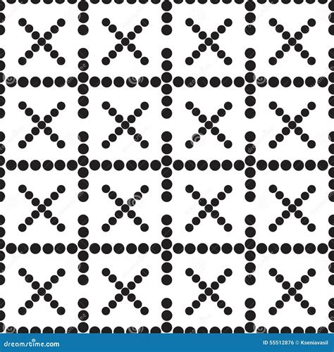 Pattern Of Crosses Vector Illustration Of Cross Seamless Pattern Noughts And Crosses