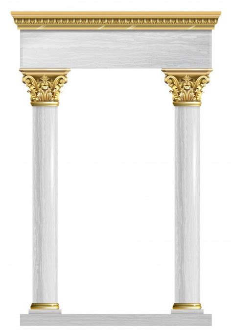 Premium Vector Golden And Marble Arch Pillar Design Marble Arch