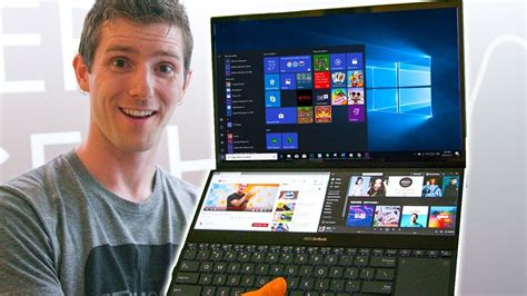 Insane Dual Screen Laptop Asus Zenbook Pro Duo First Look Youtube