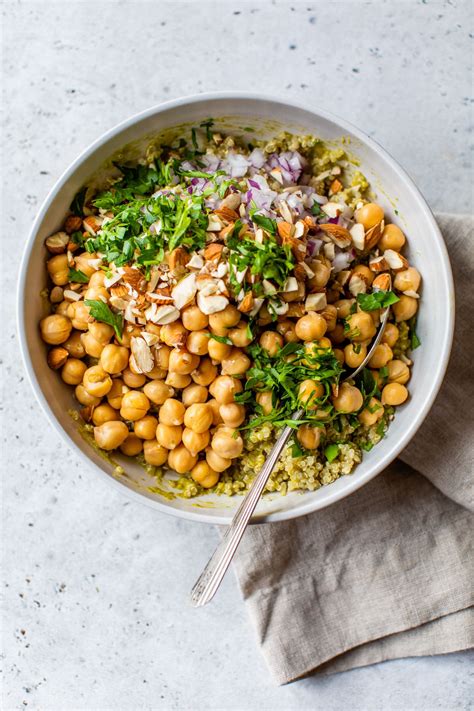 Quinoa Chickpea Salad Light And Flavorful