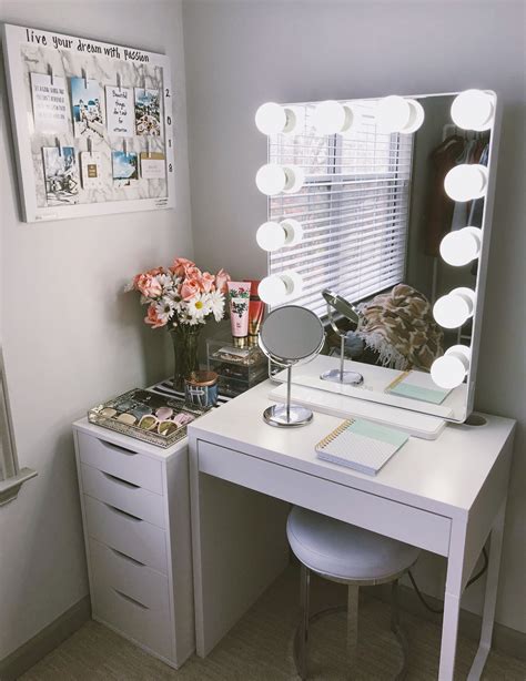 With two storage drawers and a large table. Cute vanity set up perfect for small places. I purchased ...